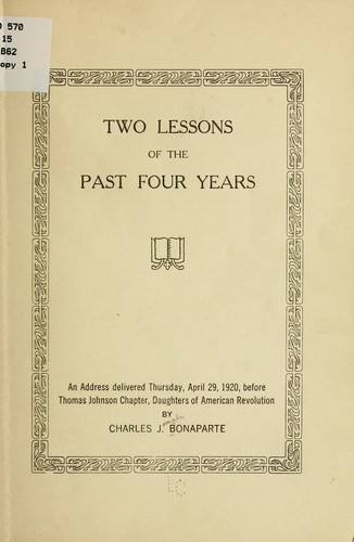 Cover for Two lessons of the past four years...