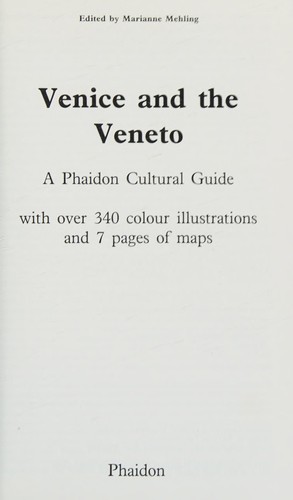Cover for Venice and the Veneto