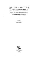 Cover for Writers, Editors and Reformers; Social and Political Transformatios of... (South Asian studies)