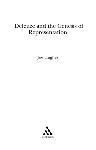 Cover for Deleuze and the genesis of representation