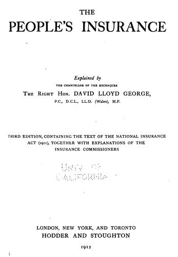 Cover for The People's Insurance