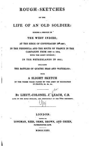 Cover for Rough sketches of the life of an old soldier: during a service in the West Indies