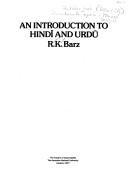 Cover for An introduction to Hindī and Urdū