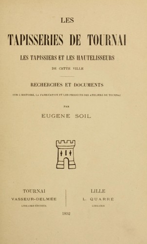 Cover for Les tapisseries de Tournai