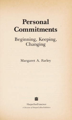 Cover for Personal commitments