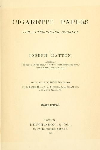 Cover for Cigarette papers for after-dinner smoking
