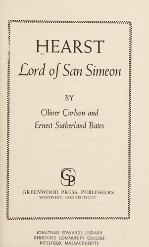 Cover for Hearst, lord of San Simeon