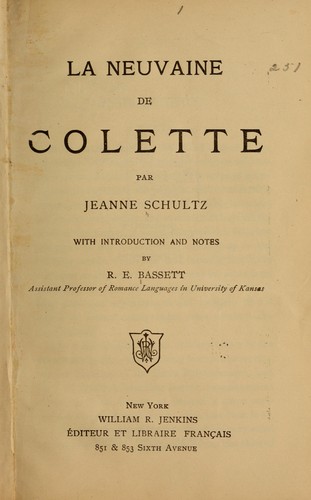 Cover for La neuvaine de Colette