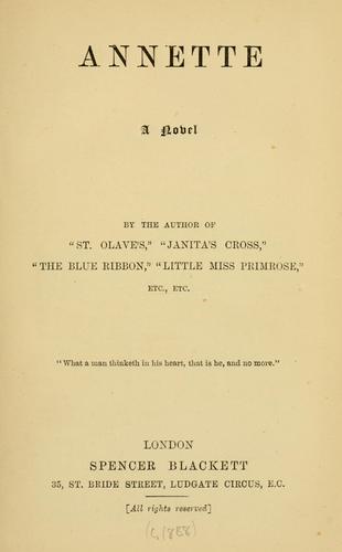 Cover for Annette