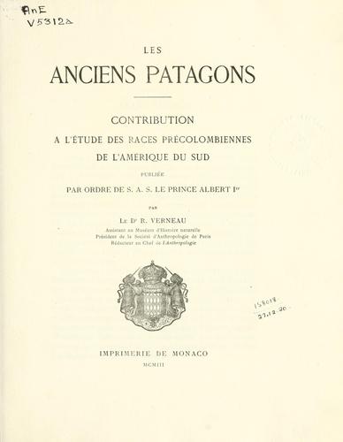 Cover for anciens Patagons