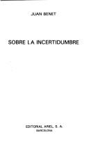 Cover for Sobre la incertidumbre