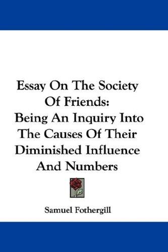 Cover for Essay On The Society Of Friends