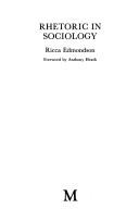 Cover for Rhetoric in sociology