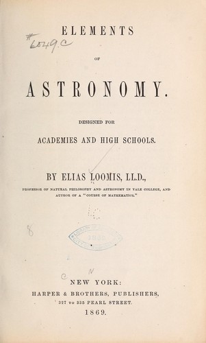 Cover for The elements of astronomy