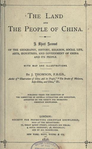 Cover for The land and the people of China.