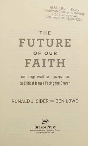 Cover for The future of our faith