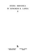 Cover for Studia Hispanica in Honorem R Lapesa