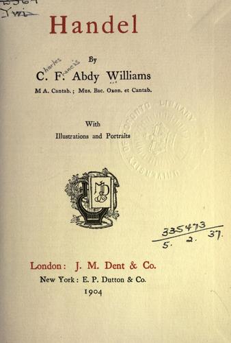Cover for Handel.