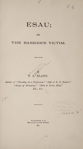 Cover for Esau