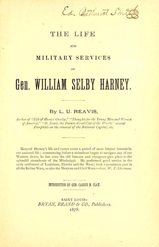Cover for The life and military services of Gen. William Selby Harney.