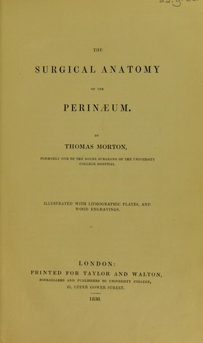 Cover for The surgical anatomy of the perin©Œum