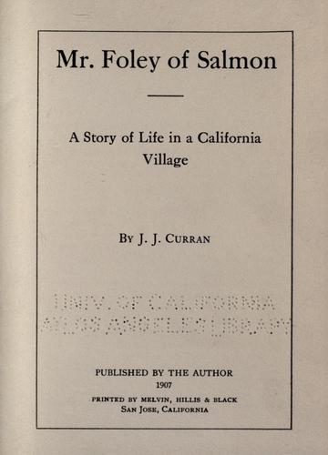 Cover for Mr. Foley of Salmon
