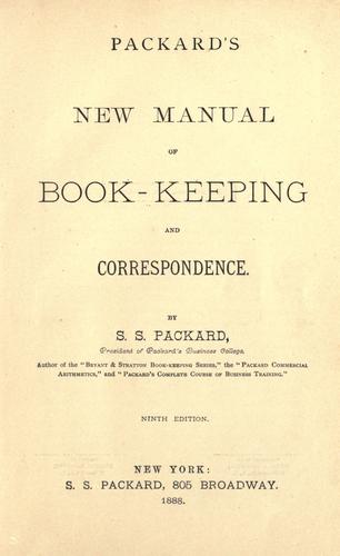 Cover for Packard's new manual of book-keeping and correspondence