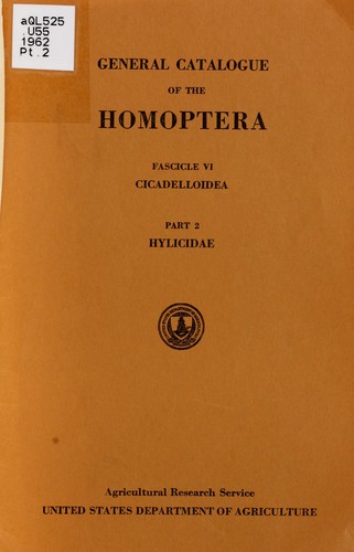 Cover for General catalogue of the Homoptera