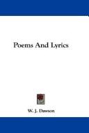 Cover for Poems And Lyrics