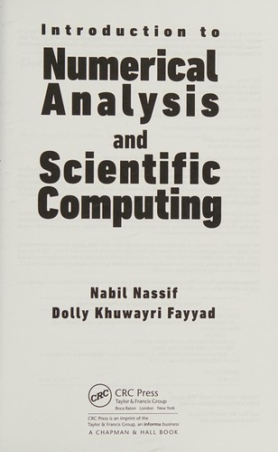 Cover for Introduction to numerical analysis and scientific computing