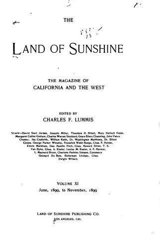Cover for The Land of Sunshine: November, 1901, Vol. 15 No. 5