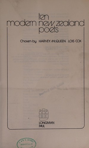 Cover for Ten modern New Zealand poets