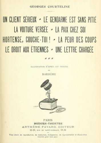Cover for Un Client sérieux.