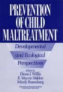 Cover for Prevention of Child Maltreatment