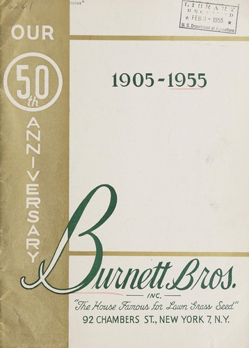 Cover for Our 50th anniversary, 1905-1955