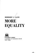 Cover for More equality
