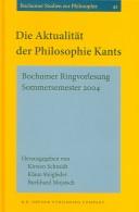 Cover for Die Aktualitat Der Philosophie Kants