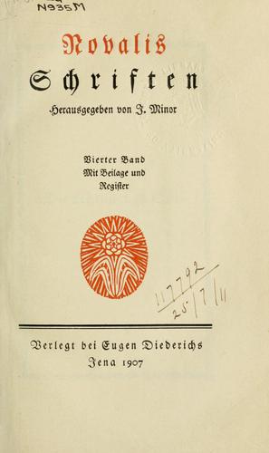 Cover for Schriften