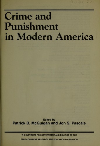 Cover for Crime and punishment in modern America