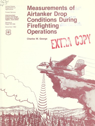 Cover for Measurements of airtanker drop conditions during firefighting operations