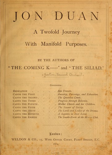 Cover for Jon Duan