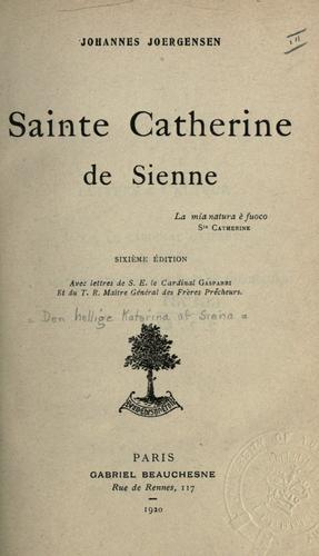 Cover for Sainte Catherine de Sienne.