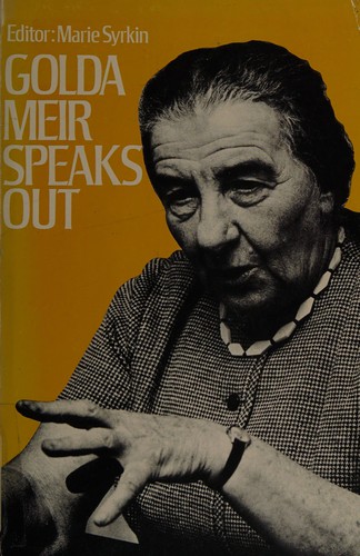 Cover for Golda Meir speaks out