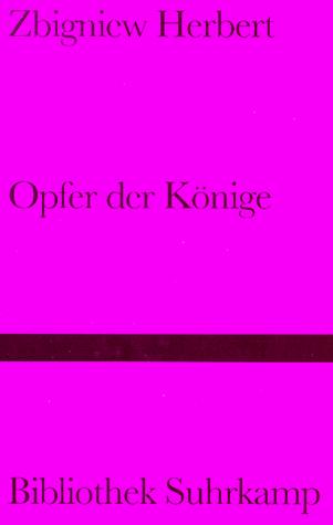 Cover for Opfer der Könige. Zwei Essays.
