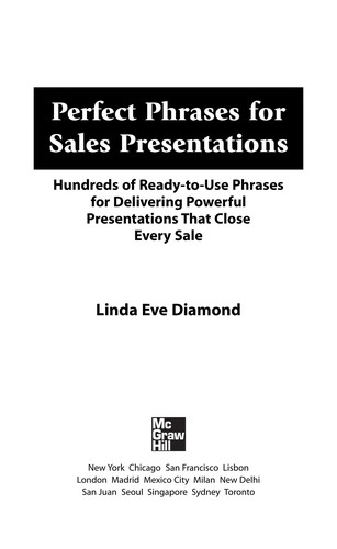 Cover for Perfect phrases for sales presentations