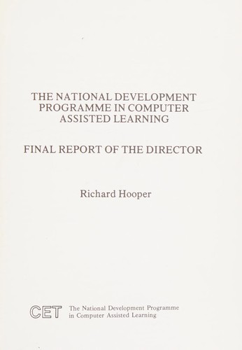 Cover for Final report of the director, Richard Hooper
