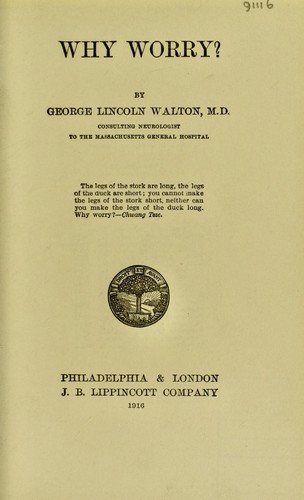 Cover for Why worry?