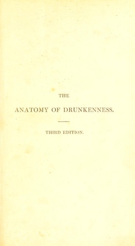 Cover for The anatomy of drunkenness