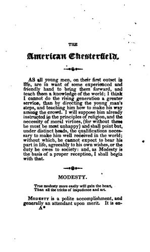 Cover for The American Chesterfield
