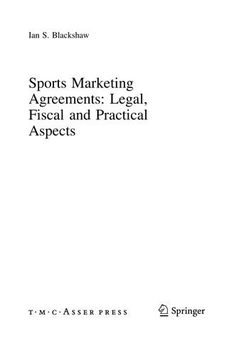 Cover for Sports marketing agreements